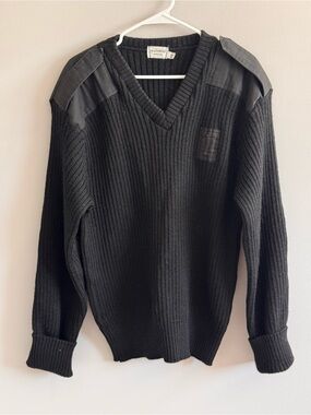 Vintage Praetorian Wool Commando Sweater XXL Black Made in USA Military